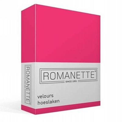 Romanette Hoeslaken Velours Fuchsia-160/180/200 x 200/210/220 cm