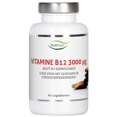 Nutrivian Vitamine B12 methylcobalamine 3 mg 60 Zuigtabletten