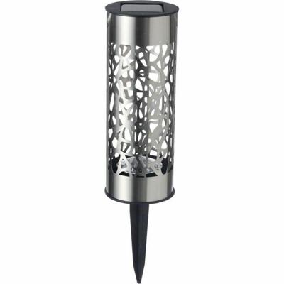 GALIX G4445 roestvrijstalen zonneterminal - Te installeren of te planten - H28cm - Warm wit