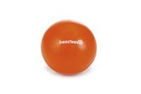 Rubber bal massief hondenspeeltje oranje 7.5 cm - thumbnail
