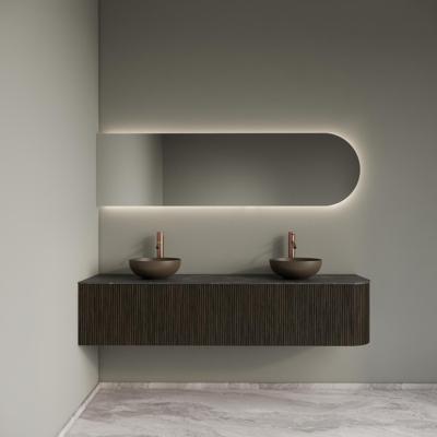 Badkamermeubelset Gliss Design Alluro 180 cm Links Charcoal Badkamermeubelset Gliss Design Alluro 180 cm Links Charcoal