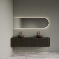 Badkamermeubelset Gliss Design Alluro 180 cm Links Charcoal - thumbnail