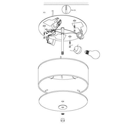 Eglo PlafondlampPasteri 47,5cm 47,5cm wit - 94918