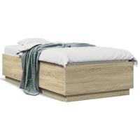 Bedframe met LED-verlichting sonoma eikenkleurig 90x190 cm - thumbnail