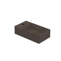 INK - Fontein Polystone Vierkant met Kraangat Links - 400x220x100 mm - Quartz Beton - thumbnail