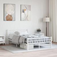 Bedframe metaal wit 140x200 cm - thumbnail