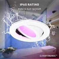 Vienna - Smart inbouwspot - IP65 waterdicht - 6 Watt 450 Lumen - Wifi + Bluetooth - RGBWW - GU10 - Google Home, Amazon Alexa en Siri - Voor binnen, buiten en badkamer - Wit - thumbnail