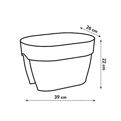 Elho Vibia Campana flower bridge 40 cm honinggeel - thumbnail
