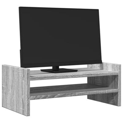 Monitorstandaard 50x27x20 cm bewerkt hout grijs sonoma eiken Monitorstandaard 50x27x20 cm bewerkt hout grijs sonoma eiken