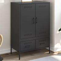 Hoge kast 68x39x101,5 cm staal zwart - thumbnail