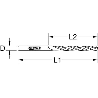 KS Tools 3303037 HSS-G-Co 5 Metaal-spiraalboorset 3.7 mm 10 stuk(s)