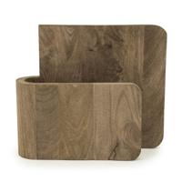 By-Boo Tijdschriftenhouder 'Yomu' Mangohout, kleur Bruin - thumbnail