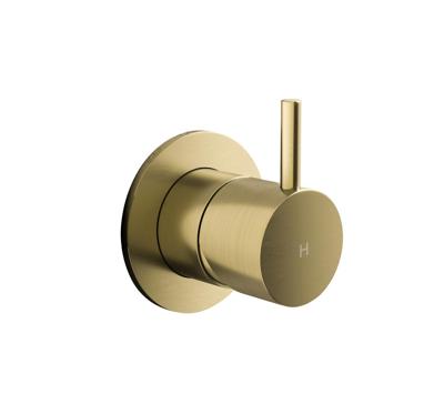 Inbouw Stopkraan Hotbath Cobber 1-hendel Geborsteld Messing PVD (Warm)