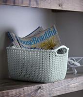 Curver knit mandje S 8 liter misty blue - thumbnail