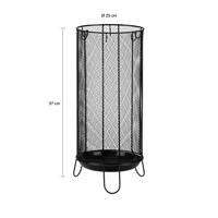 QUVIO Paraplubak mesh - Metaal - Zwart - thumbnail