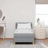Boxspringbed met matras Lichtgrijs 80 x 200 cm Stof - thumbnail