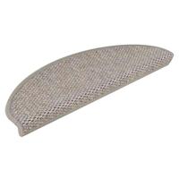VidaXL Trapmatten zelfklevend 15 st sisal-look 65x21x4cm zilverkleurig - thumbnail