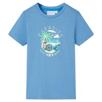 Kindershirt 104 middelblauw - thumbnail