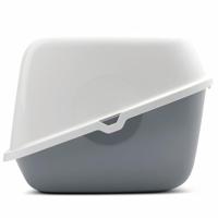 SAVIC KATTENBAK NESTOR GIANT WIT / LICHTGRIJS 75,5X56X55,5 CM - thumbnail