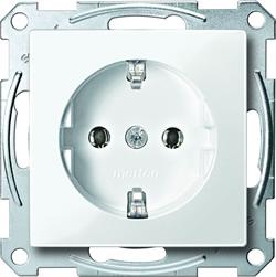 Merten stopcontact enkel polarwit glans 2301-0319