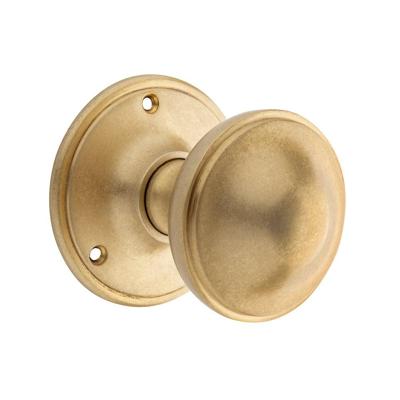 De Oude Deurklink Draaibare deurknop 80mm in messing getrommeld