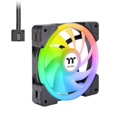 Thermaltake SWAFAN EX14 ARGB Premium Edition PC-ventilator Zwart (b x h x d) 140 x 140 x 25 mm Incl. LED-verlichting Thermaltake SWAFAN EX14 ARGB Premium Edition PC-ventilator Zwart (b x h x d) 140 x 140 x 25 mm Incl. LED-verlichting