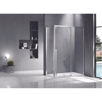 Marenza Neptune Douchecabine - 120x90cm - met schuifdeur - 8mm veiligheidsglas - anti kalk - gepolijst zilver sw491381/sw491394