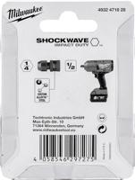 Milwaukee SchockWave™ Krachtdop Adapter ½" Vierkant - ¼" Zeskant - 4932471828 - thumbnail