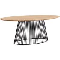 Kave Home Ovale Eettafel 'Leska' 200 x 110cm, kleur Naturel - thumbnail
