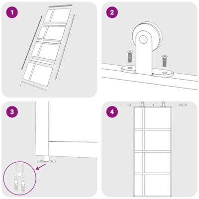 VidaXL Schuifdeur 90x205 cm helder esg-glas en aluminium goudkleurig