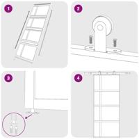 VidaXL Schuifdeur 90x205 cm helder esg-glas en aluminium goudkleurig - thumbnail