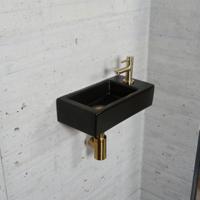 Wiesbaden Fonteinset Mat Zwart Color Messing Goud - Fonteinset Met Amador Kraan - thumbnail