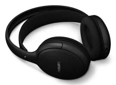 Philips SHC5200M2 Wireless TV Headphones met 30 uur afspeeltijd, 30 m bereik, digitale 2,4G-verbinding, Over-Ear Comfort Fit, vervangbare batterij, helder digitaal geluid – Zwart