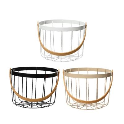 Mand met handvat metaal 3 assorti