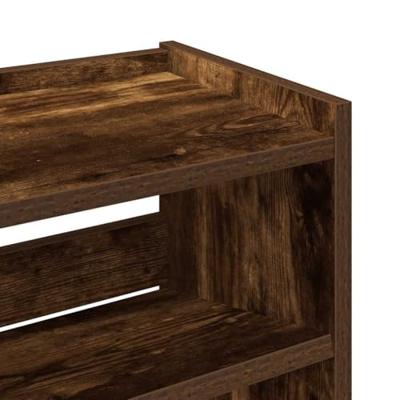 Schoenenrek 80x25x61,5 cm bewerkt hout gerookt eikenkleurig