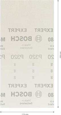Bosch Accessories EXPERT M480 2608900774 Schuurnet voor vlakschuurmachine Ongeperforeerd Korrelgrootte (num) 320 (l x b) 230 mm x 115 mm 50 stuk(s) Bosch Accessories EXPERT M480 2608900774 Schuurnet voor vlakschuurmachine Ongeperforeerd Korrelgrootte (num) 320 (l x b) 230 mm x 115 mm 50 stuk(s)