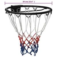 VidaXL Basketbalring 39 cm staal zwart - thumbnail