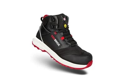 Redbrick werkschoenen - Pulse Overnose - hoog - met kruipneus - S3 - zwart / rood - maat 42