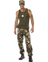 Khaki Camo leger kostuum man - thumbnail