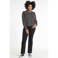 z-one slim fit jeans Push zwart - thumbnail