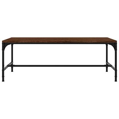 Salontafel 100x50x35 cm bewerkt hout bruineikenkleurig