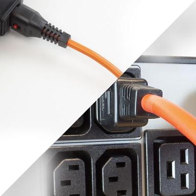 ACT AK5036 Netsnoer C13 IEC Lock | C14 | Oranje | 1 meter - thumbnail