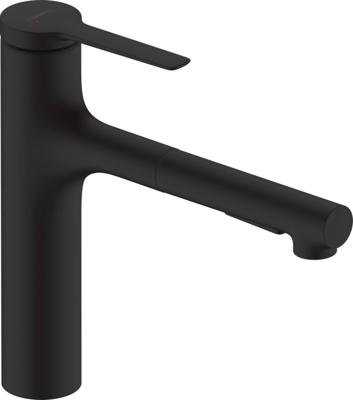 Hansgrohe Zesis M33 ééngreeps keukenmengkraan 160 met uittrekbare vuistdouche 2jet, mat zwart Hansgrohe Zesis M33 ééngreeps keukenmengkraan 160 met uittrekbare vuistdouche 2jet, mat zwart