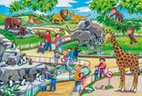 Schmidt legpuzzel Een dagje dierentuin junior karton 4-delig - thumbnail