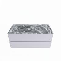 MONDIAZ VICA-DLUX 110cm badmeubel onderkast Cale 2 lades. Inbouw wastafel CLOUD links zonder kraangat, kleur Lava. - thumbnail