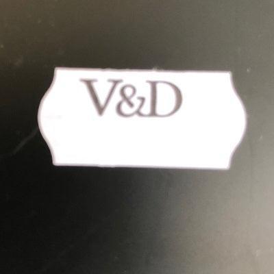 Etiket 2612 wit permanent V&D