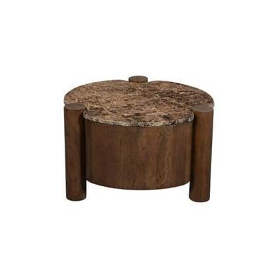 DÉJA Living - Salontafel Marmer Donkerbruin - 61x61x40cm - Mabel