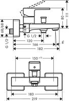 Hansgrohe Badmengkraan Opbouw Vernis Shape Eengreeps Chroom - thumbnail