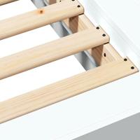 Bedframe bewerkt hout wit 140x200 cm - thumbnail