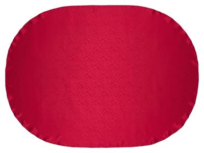 LIVARNO home Set van 2 jacquard tafelkleden (Ovaal, Rood)